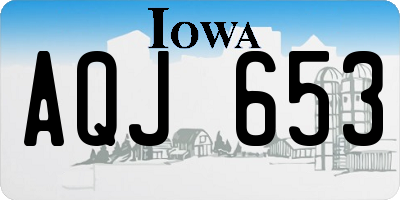 IA license plate AQJ653