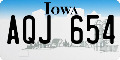 IA license plate AQJ654