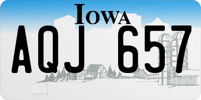 IA license plate AQJ657