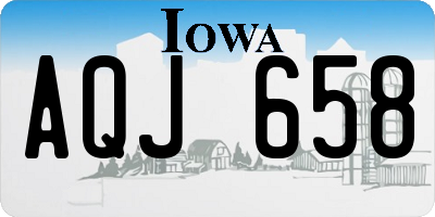 IA license plate AQJ658