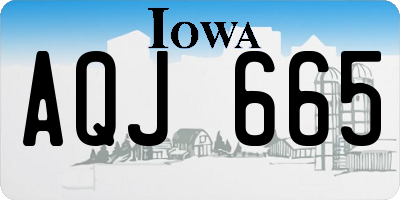 IA license plate AQJ665