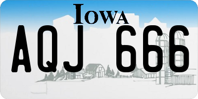 IA license plate AQJ666