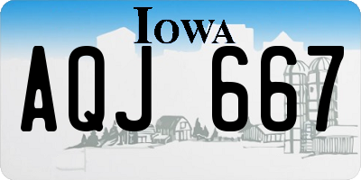 IA license plate AQJ667