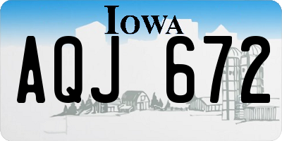 IA license plate AQJ672