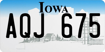 IA license plate AQJ675