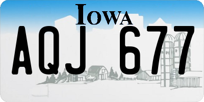 IA license plate AQJ677