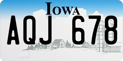 IA license plate AQJ678