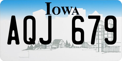 IA license plate AQJ679