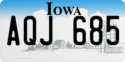 IA license plate AQJ685