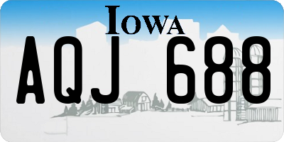 IA license plate AQJ688