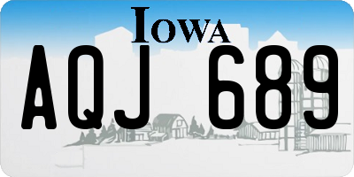 IA license plate AQJ689