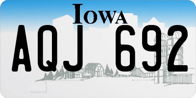 IA license plate AQJ692