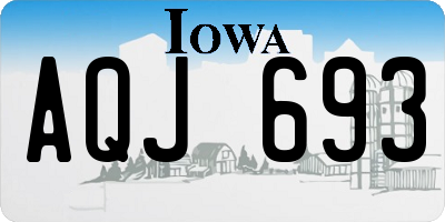 IA license plate AQJ693