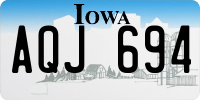 IA license plate AQJ694