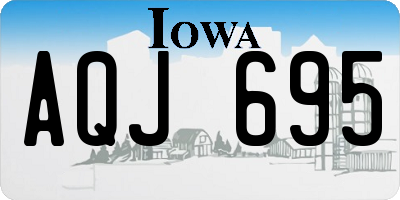 IA license plate AQJ695
