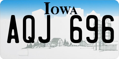 IA license plate AQJ696