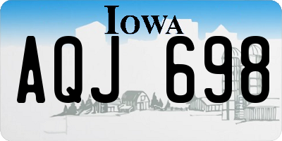 IA license plate AQJ698