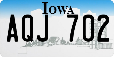 IA license plate AQJ702