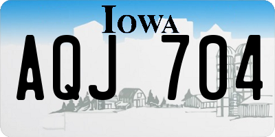 IA license plate AQJ704