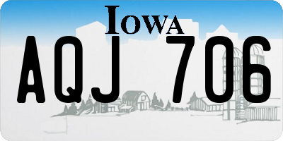 IA license plate AQJ706