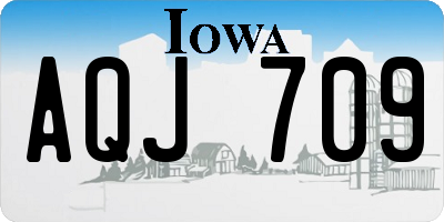 IA license plate AQJ709