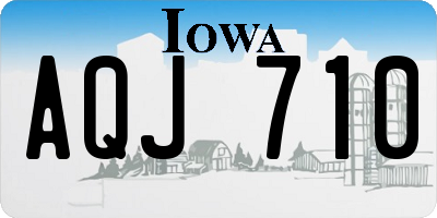 IA license plate AQJ710
