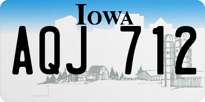 IA license plate AQJ712