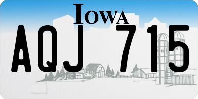 IA license plate AQJ715