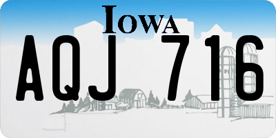 IA license plate AQJ716