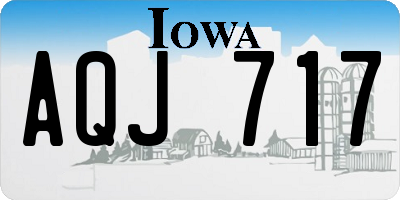 IA license plate AQJ717