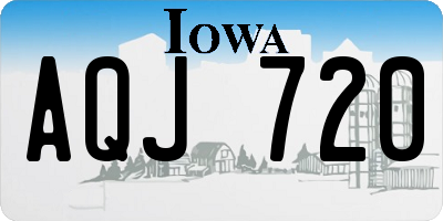 IA license plate AQJ720