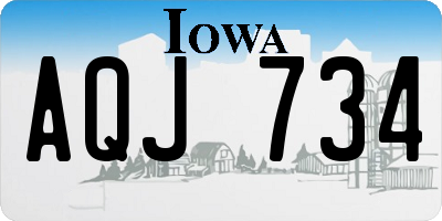 IA license plate AQJ734