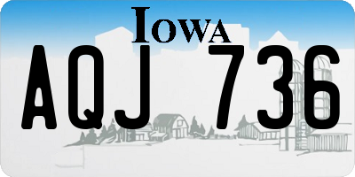 IA license plate AQJ736