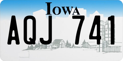 IA license plate AQJ741