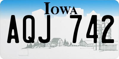 IA license plate AQJ742
