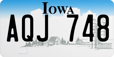 IA license plate AQJ748