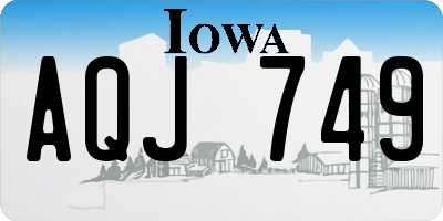 IA license plate AQJ749