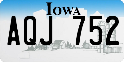 IA license plate AQJ752