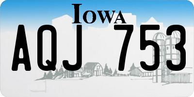 IA license plate AQJ753