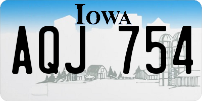 IA license plate AQJ754