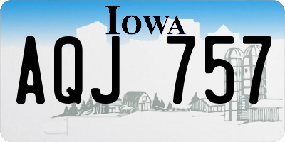 IA license plate AQJ757