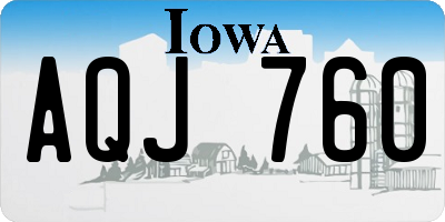 IA license plate AQJ760