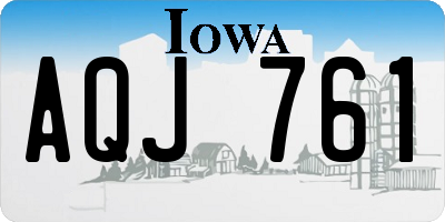 IA license plate AQJ761