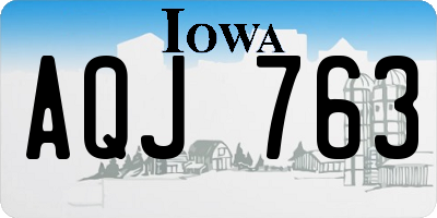 IA license plate AQJ763