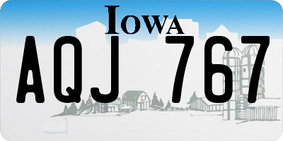 IA license plate AQJ767