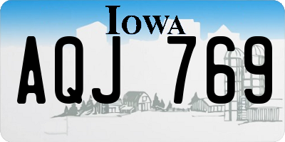 IA license plate AQJ769