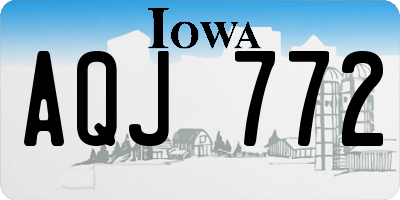 IA license plate AQJ772