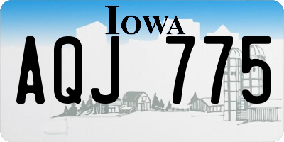 IA license plate AQJ775