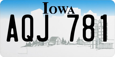 IA license plate AQJ781