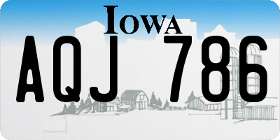 IA license plate AQJ786